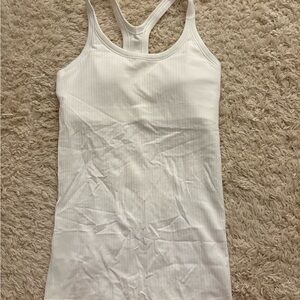 lululemon athletica White Ribbed Tank Top